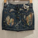 Inkslingers Denim Mini Skirt Blue Size 6 Photo 2