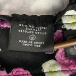 Nicole Miller Skirt Womens 14 Black Pink Floral Retro Front Zipper Knee Length Photo 5