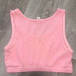 Vassarette  Pink Ribbed Sports Bra Bralette Cami Photo 3