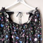 New For Love and Lemons Lexy Black Floral Long Sleeve Dress Size XS Photo 7