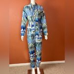 L'ATISTE Blue and Green Patterned Jumpsuit Size Small. E71 Photo 4