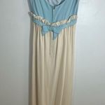 Stunning vintage beaded bow back maxi dress Blue Photo 3