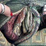 Vintage Size M Tapestry Floral Crop Blanket Jacket Well Worn Art Vintage Boxy Size M Photo 7