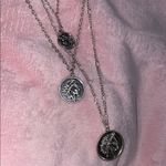 Lulus Made of Stardust Silver Rhinestone Layered Coin Necklace Photo 2