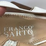 Franco Sarto  Womens Slingback Leather Peep-Toe Cork Wedge Sandals White Size 10M Photo 10