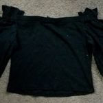 Who What Wear Black  Tub-Top/ Longsleeve - Size Medium Photo 1