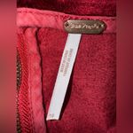 Free People Red/burgandy Velvet Mini Skirt Size 10 Photo 2