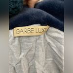 Women's Quilted Navy Puffer Jacket with faux fur winter Blue Size L Photo 5