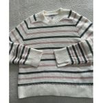 Madewell $98 Cotton Crewneck Sweater Dark Loden Stripe NT643 Size M Photo 8