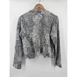 Dolan Left Coast Collection Black White Textured Knit Open Front Jacket Large Photo 3