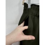 Loft Pant Women Medium Army Green Paper bag Wide Leg High Waist Preppy Casual Photo 7