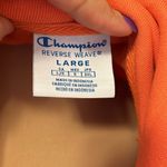 Champion  Reverse Weave Orange Cropped Hoodie Sweatshirt Photo 6