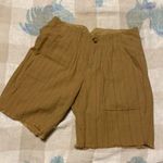 Free People Pin Striped Trouser Shorts Tan size 0 Photo 2