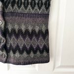 Lauren Ralph Lauren Purple Grey Fair Isle Lambswool Button Sweater Vest Large Photo 5