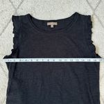 Lilla P. Cotton Ruffle Sleeve Tank Sz Small Black Photo 5
