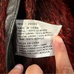 Vintage Y2K Ecko Unlimited Reversible Leather Bomber Jacket Red Fur Womens Large Black Photo 4
