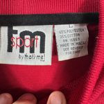 FM Sport Mock Neck Sweatshirt Squirrel Embroidered Long Sleeve Red L Size L Photo 3