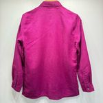 Chico's Chico’s Suedecloth Lexington Long Sleeve Tunic Shirt in Berrylicious Magenta 1/M Photo 2