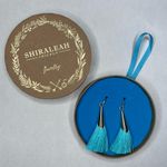 Shiraleah  CHICAGO Tallulah Earrings Turquoise Blue Dangle Tassel NWT Photo 0