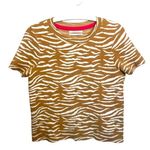 Anthropologie By  animal print short sleeve sweater top 
Size small Photo 0