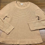 J.Crew Mercantile Size L Tan Classic Waffle Knit Crewneck Sweater Photo 0