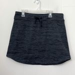 Athleta Downplay Skirt Heather Grey Knit Drawstring Mini Activewear ~ Size S Photo 0