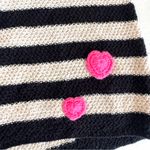 NWT Lisa Todd Summer Lovin’ black/cream stripe heart knit shorts sz Medium Black Photo 6