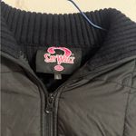 Say What? vintage “say what? USA” black sweater/vest black zip up size L Photo 2