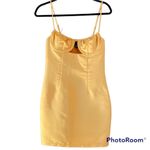 H:ours  Aymara Yellow Bustier cutout mini dress Photo 4