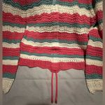 Marc New York V Neck Sweater, Size L. Pink, cream and light green striped. Photo 2