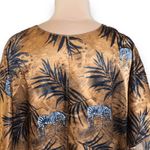 Vintage 90s Simply Basic Zebra Safari Print Orange Caftan Sleepwear Maxi Dress Size L Photo 7