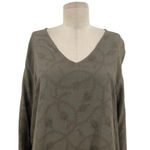 CP Shades  Olive Green Floral Embroidered Long Sleeve Top‎ Size Medium Photo 1