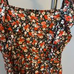 SheIn Red Floral Ruffle Dress Photo 2