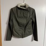 Marrakech Olive Green Moto Style Jacket with Sherpa Lining Size XS Photo 4