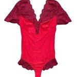 We Are HAH  Top Heavy Bodysuit Rouge Red Size Small NWT Photo 0