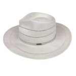 Gigi Pip Arlo Fedora Straw Hat Cream Woven Wide Brim Hat Size 57 (Small/ Medium) Photo 4