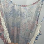 Unbranded Vintage Pink Blue Floral Nightgown Dress Lace Coquette Size Large Photo 4