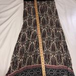 Gypsy Maxi Skirt Size Large Paisley Gauzy Black Red Boho Festival Summer Beach Photo 4