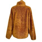 Victoria’s Secret PINK Plush Teddy Full Zip Mock Neck Oversized Sherpa Jacket M Brown Size M Photo 5