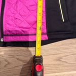 FILA SPORT Women’s XL Quilted Softshell Hoodie Jacket Black Pink Zip Up Activewear Photo 8