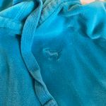 PINK - Victoria's Secret  medium velour blue Love Pink sequin bling hoodie Photo 1