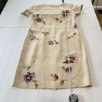 Talbots Vintage Neutral Floral Short Sleeve Silk Dress Size 10 Photo 6