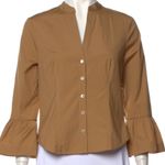 Veronica Beard  Tan Button-Up Blouse Size XS-2‎ Photo 0