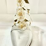 Vintage Italian Leather Tre In High Heel Pumps Size 6 EU 36.5 White Photo 2