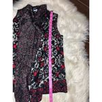 Black Rivet red/black/gold sleeveless open vest sz small Red Photo 7
