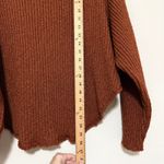 Free People  Beach Turtleneck Sweater OB1207478 Brown Rust Open Back Size Small Photo 6