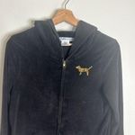 PINK - Victoria's Secret Y2K PINK Victoria’s Secret black zip up love pink sequin jacket size small Photo 0