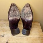 Frye  women's brown‎ leather stud trim western mule clog shoes size 7.5 Y2K Photo 9