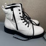 Baretraps  Ivory Combat Boots with Black Accents Photo 1