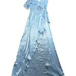 For Love & Lemons Pastel Blue Satin James Maxi Dress Womens M Photo 7